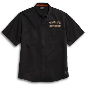 NWT! Men’s Harley-Davidson #1 Woven Short-Sleeve Shirt